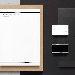 Plantilla membrete corporativo, papel de carta para edición de Canva,Papelería A4 con datos de empresa, encabezado clásico A4 i US con logo