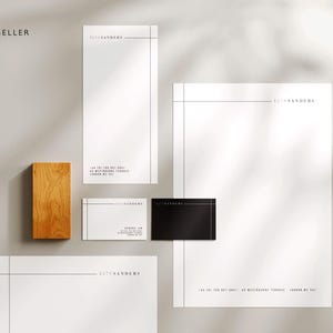 Plantilla membrete corporativo, papel de carta para edición de Canva, Papelería A4 con datos de empresa, encabezado clásico A4 i DL con logo