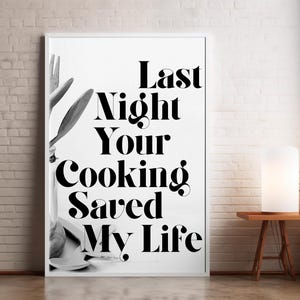 Póster inspirador para la cocina - Descarga de impresión instantánea, Regalo para chef, Cartel artístico para restaurante o bar, Tipografía