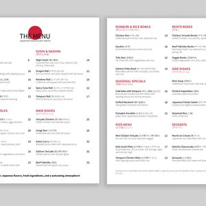 Plantilla Modular de Menú de Restaurante Italiano en InDesign - Diseño Minimalista y Elegante, Editable y Listo para Imprimir