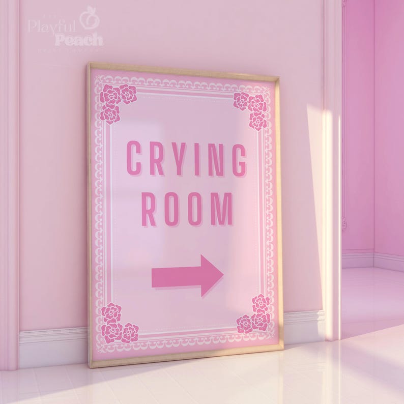 Crying Room Sign | Digital Art Print image 6
