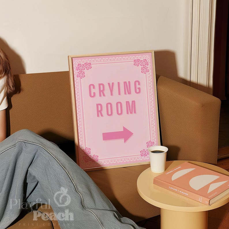 Crying Room Sign | Digital Art Print image 5