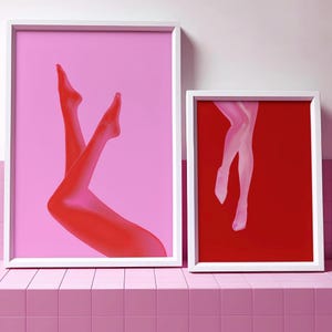 Color Pop Sexy Legs Print Set | Hot Bedroom Decor | Digital Download | Pleasure Printable Art | Naughty Wall Decor | Femme Fatale |