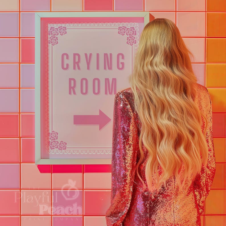 Crying Room Sign | Digital Art Print image 4