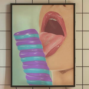 Suggestive Ice Cream Lick | Digital Art Print