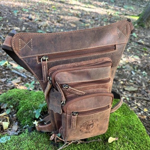 Sac banane moto rétro en cuir personnalisé, sac banane vélo JungleTribe, accessoires de voyage pour randonnée et vélo, cadeau pour elle, sac banane