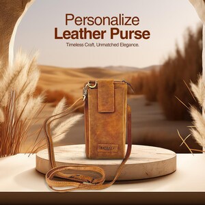 Personalisierte Leder Geldbörse Handytasche, dünne Handy-Umhängetasche, Umhängetasche, Handytasche, Geburtstagsgeschenk, Geschenk für sie