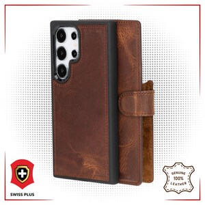 Funda de Cartera Desmontable de Cuero Genuine para Samsung Galaxy S24 Series - Magic Premium 2-en-1 Protección y Estilo para tu Dispositivo,