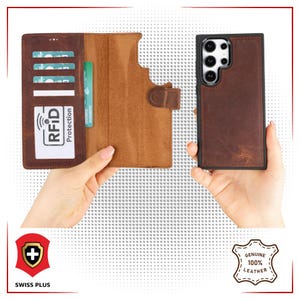 Funda de Cartera Desmontable de Cuero Genuine para Samsung Galaxy S25 Series - Magic Premium 2-en-1 Protección y Estilo para tu Dispositivo,