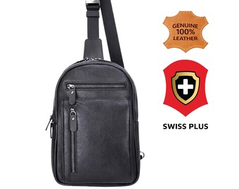 Echtleder Umhängetasche, handgefertigte Alltagsreise-Geldbeutel, kompakte Schultertasche