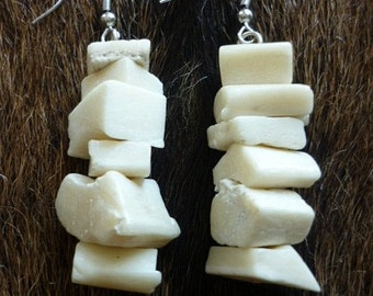 Boucles d'oreilles OS crus