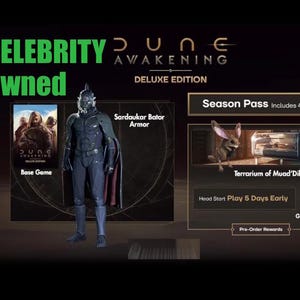 Item colecionável: USS Dune Awakening + Commander Armor Deluxe (chave para PC) de propriedade de celebridade, certificado, um jogo como Battlefield 6 e Helldivers 2 (RPG MMO).