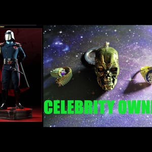 CELEBRITY OWNED + USS System Heir + Nato Commander 3x Bronze Ring Certificate Signature jewelry Terminator Skynet 2 3 5 Rings Military Ship