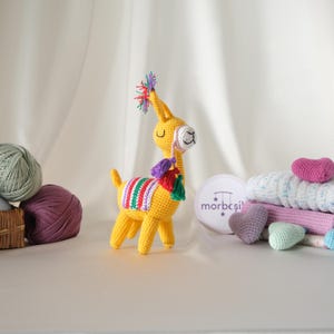 Personalized Handcrochet Alpaca Toy, Stuffed Llama for Sale, Budget Friendly Amigurumi Llama Toy, Gender Neutral Crochet Llama Nursery Decor