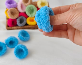 Personalized Silent Fidget Popper Crocheted, Fidget Toys for Adults Quiet, Crochet Sensory Toy for Anxiety Relief, Velvet Fidget Sensory