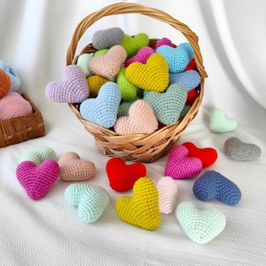 Crochet Plush Heart: Handmade Amigurumi Decor (2.36")