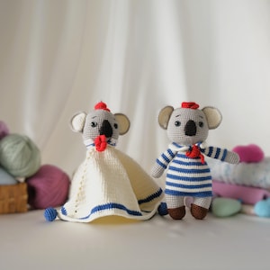 Custom Small Koala Amigurumi, Australian Animals Crochet, Amigurumi Koala Bear Figurine, Handmade Koala Snuggler, Amigurimini Animal Lovey
