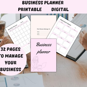 2025 Business Planner: Printable Small Business Organizer (Digital Download)