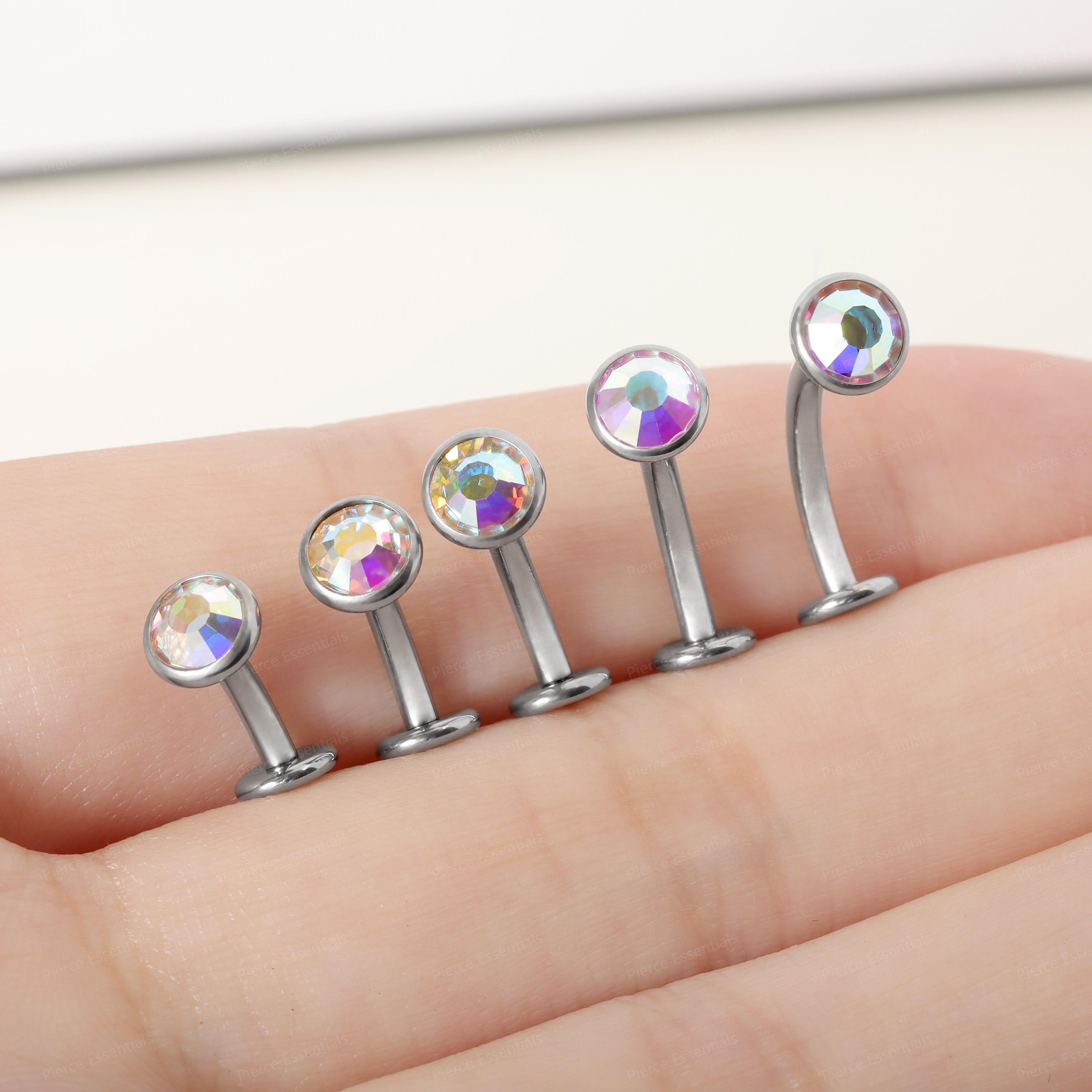 Floating Navel Jewelry Gnoliew 14G - | 8-14mm Flat Back Piercings