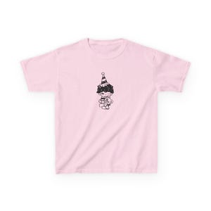 Hirono Baby Tee - Y2K Vintage Character Graphic Shirt, Coquette Fitted Top, Retro Nostalgic Tee, Cute Dino Costume Shirt image 4