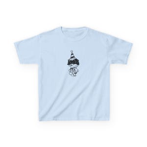 Hirono Baby Tee - Y2K Vintage Character Graphic Shirt, Coquette Fitted Top, Retro Nostalgic Tee, Cute Dino Costume Shirt image 3