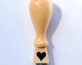 Stempel Herz aus Buchenholz