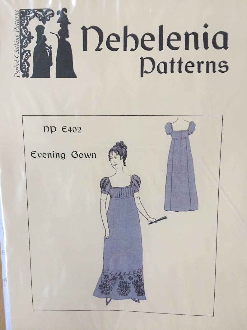 Regency Sewing Patterns | Bridgerton, Jane Austin 1805-1815 Regency Evening Gown Pattern $29.98 AT vintagedancer.com