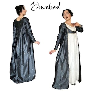 Regency Open Robe 1790-1805 Pattern - PDF Download