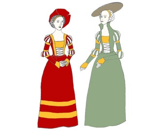 Cranach Gown - German Renaissance Dress Pattern (16th Century)