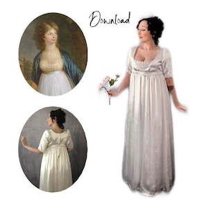 Regency Gown Pattern Queen Louise of Prussia PDF Download image 1