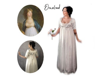 Regency Gown Pattern - Queen Louise of Prussia - PDF Download