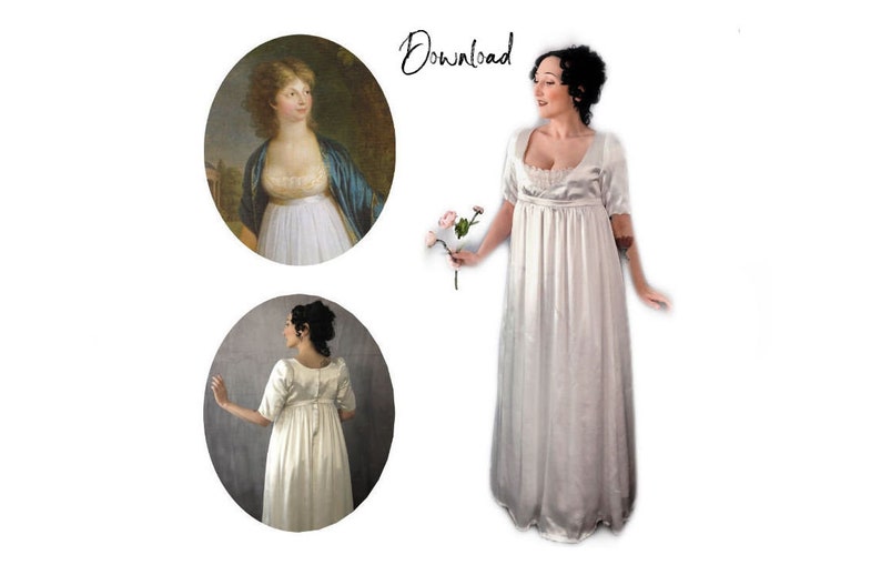 Regency Gown Pattern Queen Louise of Prussia PDF Download image 1