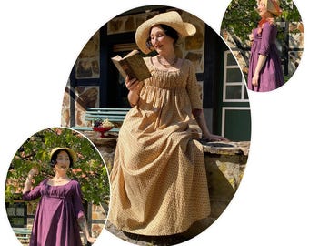 Naaipatroon regency-jurken 1800