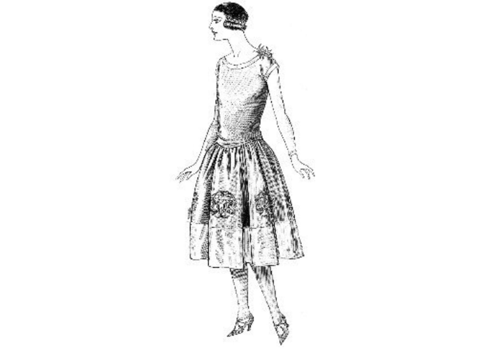 flapper dress drawing