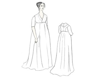 1797 Chemise Dress - Regency / Empire Gown Sewing Pattern