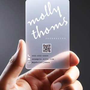 Transparente Visitenkarten, Custom Design Plastikkarten für Business PVC-Karten für jedes Desing