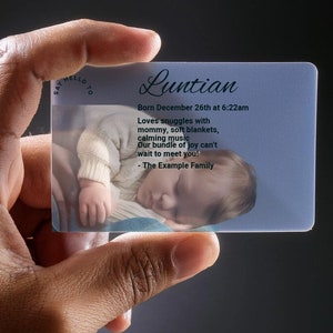 Cartão de plástico de design personalizado para festa de boas-vindas do bebê para cartões de PVC de boas-vindas para qualquer design Cartão de agradecimento transparente