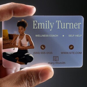 Yoga Visitenkarten Custom Design Plastikkarte für Business PVC-Karten für jede Desing Yoga Coach Card