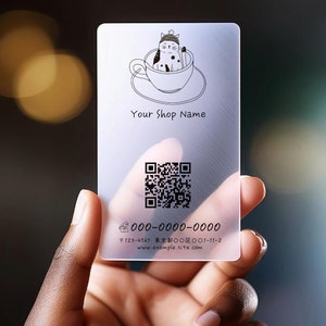 Kaffee-Visitenkarten Custom Design Plastikkarte für Business PVC-Karten für jede Desing-Kaffeekarte