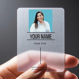 Transparente Visitenkarte Benutzerdefinierte Design Plastikkarte für Unternehmen PVC-Karten für beliebiges Desing Transparente Danke-Karte