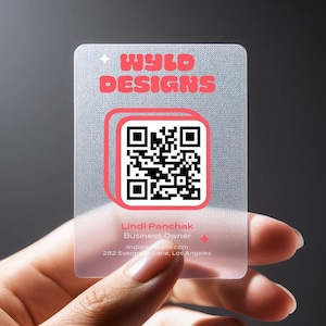 Transparente Visitenkarte Benutzerdefinierte Design Plastikkarte für Unternehmen PVC-Karten für beliebiges Desing Transparente Danke-Karte