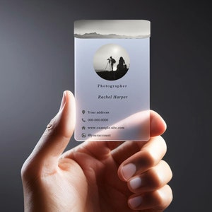 Créez des cartes de visite personnalisées en plastique pour photographes Cartes de visite personnalisées pour photographe