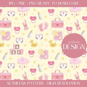 Seamless babygirl pattern