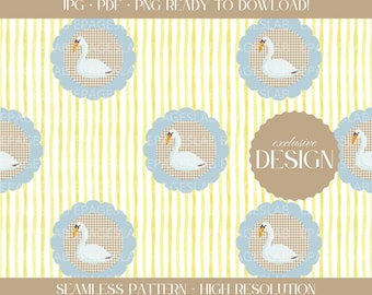 Ducks seamless pattern baby