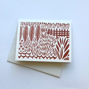 Hand Printed Hand Stamped Greeting Card-blank card-handmade cards-all occasion cards-greeting cards-Free Shipping