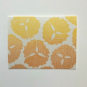 Sunflower card-Hand Printed Hand Stamped Greeting Card-linoleum cut blank card-handmade cards-all occasion cards-greeting cards