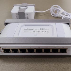 Wall Mount For UNIFI USW 8 PoE Lite Switch & Power Brick