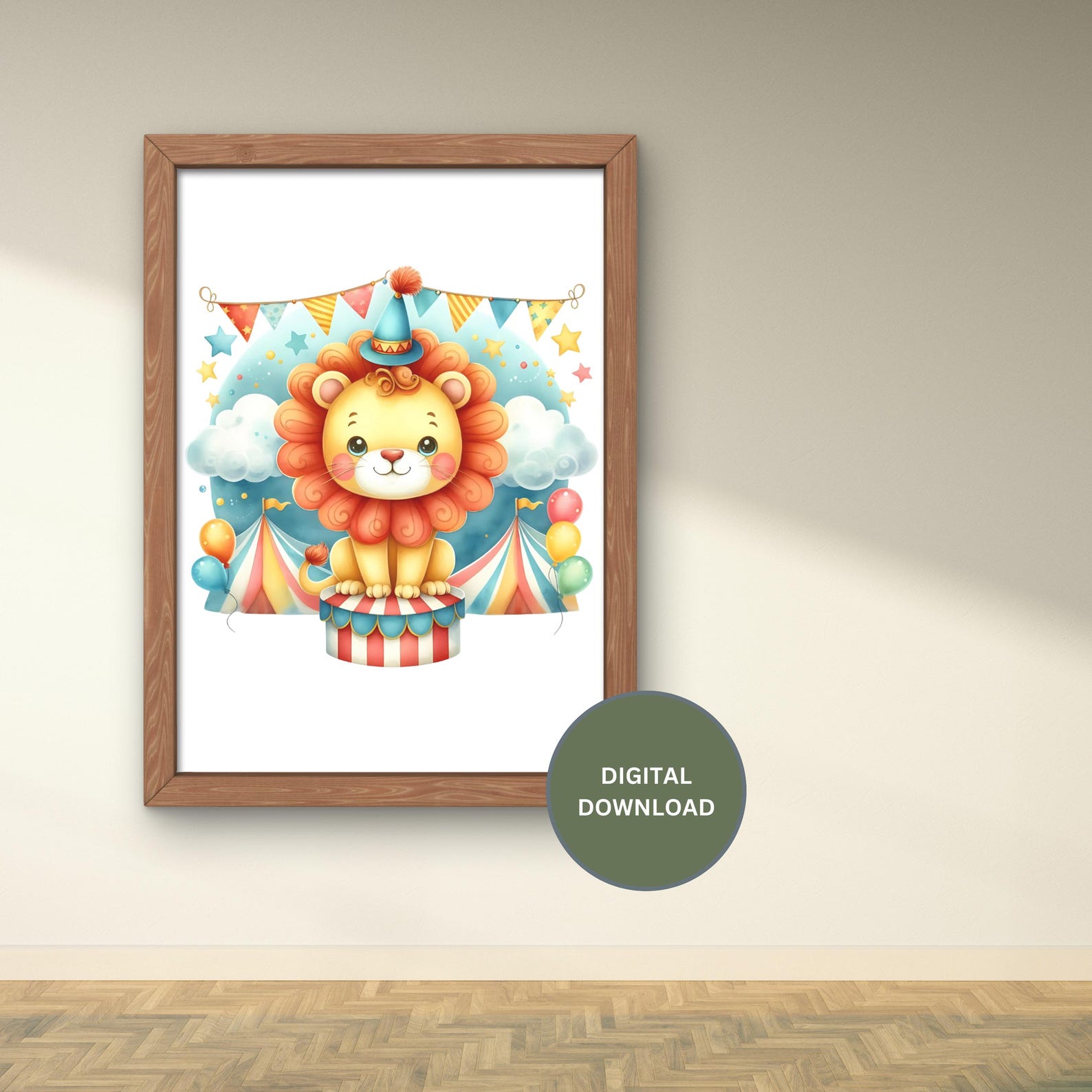 Circus Watercolor Clipart Set 36 PNG Animals Illustration Clown ...