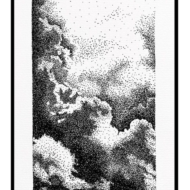 Pointillism Raining Pointillism - Etsy