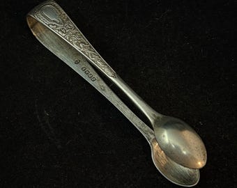 Vintage Joseph Parker & Sons, Sheffield England sugar tongs
